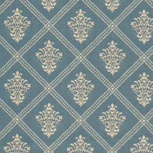 7103312 GHENT TEAL Damask-Look Upholstery And Drapery Fabric