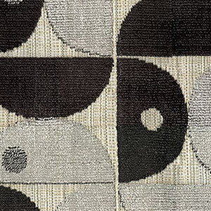 7107414 ROMA CARBON Geometric Velvet Upholstery Fabric