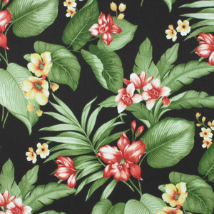 7127511 KOH CHANG NOIR Floral Print Upholstery And Drapery Fabric