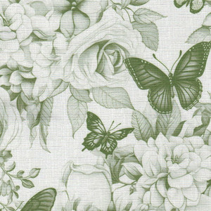 7157611 CHASING ROSES MINI KIWI Floral Print Upholstery And Drapery Fabric