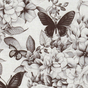 7157613 CHASING ROSES MINI COLA Floral Print Upholstery And Drapery Fabric