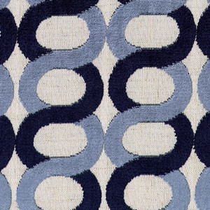 7145911 LINCOLN INDIGO Lattice Velvet Upholstery Fabric