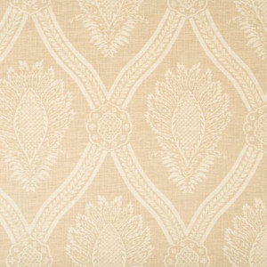 Trend 01835-T OATMEAL Floral Linen Blend Upholstery And Drapery Fabric