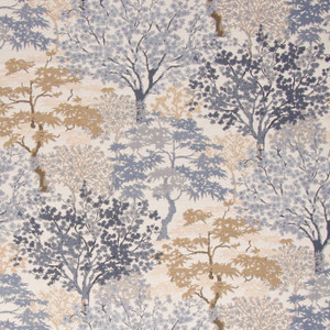Swavelle Mill Creek BATTERSEA PARK DELFT Floral Linen Blend Upholstery Fabric