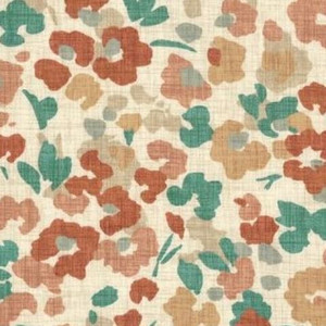 Magnolia Home Fashions BIXBY APRICOT Floral Print Upholstery And Drapery Fabric