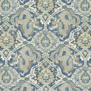 Covington FALKOR 51 DENIM Print Upholstery And Drapery Fabric