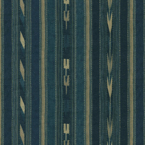 P/K Lifestyles ASPEN TRAIL BLUE SMOKE 471513 Stripe Print Upholstery And Drapery Fabric