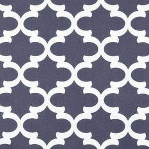 7178611 MORGAN BLUE/WHITE Lattice Print Upholstery And Drapery Fabric
