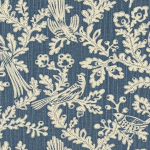 7185611 BURDETTE STONEWASH Floral Linen Blend Upholstery And Drapery Fabric