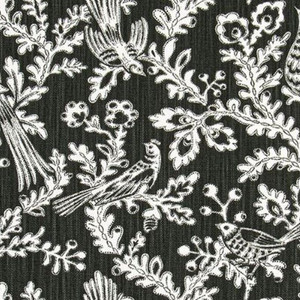 7185911 ALI INK Floral Linen Blend Upholstery And Drapery Fabric