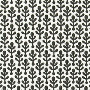 7186211 THAD INK Floral Linen Blend Upholstery And Drapery Fabric