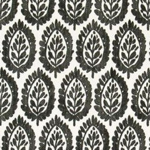 7186311 NAMARA INK Floral Linen Blend Upholstery And Drapery Fabric