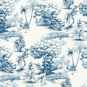 7186811 WALKER WAVE Toile Print Upholstery And Drapery Fabric