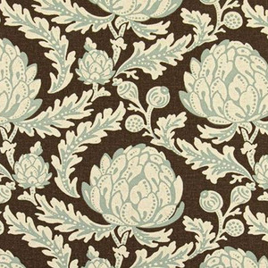 7187311 PERRY CHESTNUT Floral Linen Blend Upholstery And Drapery Fabric