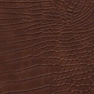 2010112 ALLIGATOR TOBACCO Faux Leather Upholstery Vinyl Fabric