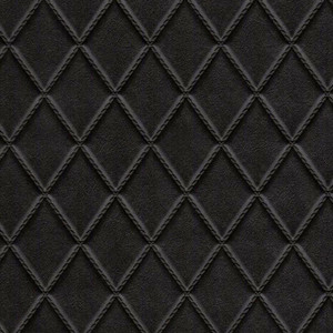 2010211 RHOMBUS BLACK Faux Leather Upholstery Vinyl Fabric