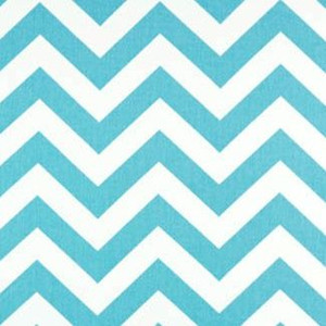 Premier Prints ZIG ZAG GIRLY BLUE Contemporary Print Drapery Fabric