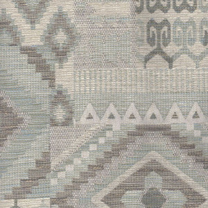 2018811 HAUSA AQUA Southwestern Linen Blend Upholstery Fabric