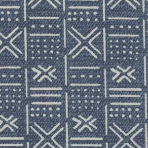 2019511 BREVARD INDIGO Geometric Print Upholstery And Drapery Fabric