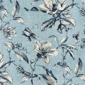 Waverly Mudan Printed Cotton Drapery Fabric in Jewel