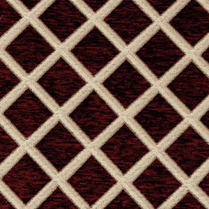 6433515 CORNWALL CRIMSON Lattice Jacquard Upholstery And Drapery Fabric