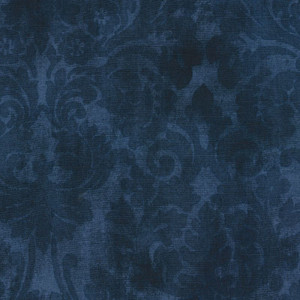 Waverly VINTAGE ESSENCE INDIGO 682020 Floral Print Upholstery And Drapery Fabric