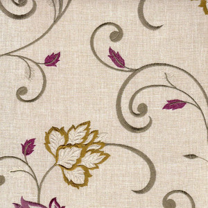 6763516 LONETO A ROSE Floral Embroidered Drapery Fabric