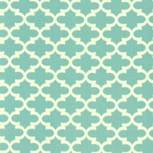 6884911 CLARKE COASTAL BLUE Lattice Print Upholstery And Drapery Fabric