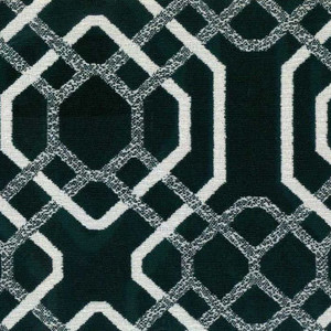 Bella-Dura ALEXANDRIA BLACK-WHITE Lattice Indoor Outdoor Upholstery Fabric