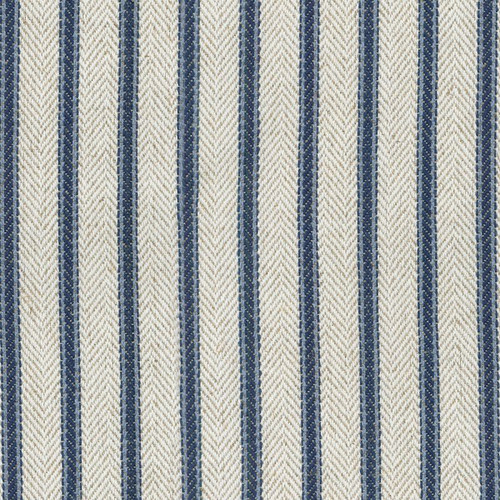 Ellen Degeneres TROUSDALE INDIGO 250431 Stripe Linen Blend Upholstery And Drapery Fabric