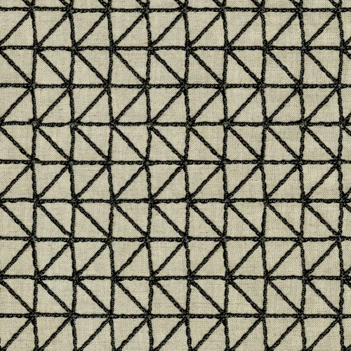 P/K Lifestyles CALLIOPE EMB NEWSPRINT 410162 Lattice Embroidered Drapery Fabric