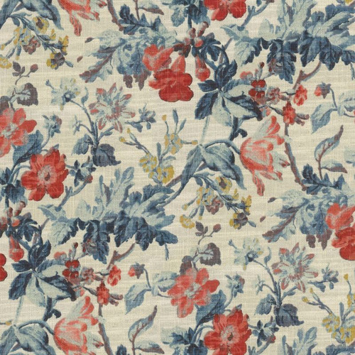 Waverly COSIMA INDIENNE 682080 Floral Linen Blend Upholstery And Drapery Fabric