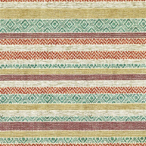 P/K Lifestyles KILIM BANDS FIESTA 410310 Stripe Linen Blend Upholstery And Drapery Fabric