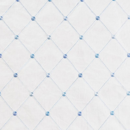 Covington AUDREY 525 PORCELAIN BLUE Diamond Embroidered Drapery Fabric