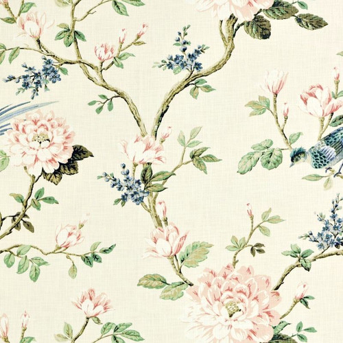 Covington JOYBIRD 178 SILK Floral Print Upholstery And Drapery Fabric