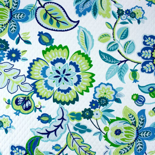 7036111 CARTER SEAGLASS Floral Print Upholstery And Drapery Fabric