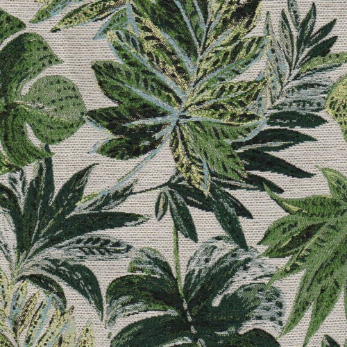 Performatex RAIN FOREST GREEN LINEN Floral Indoor Outdoor Upholstery Fabric