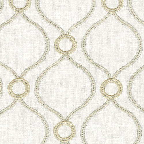 P/K Lifestyles CURVEBALL EMB CRYSTAL 404151 Lattice Embroidered Drapery Fabric