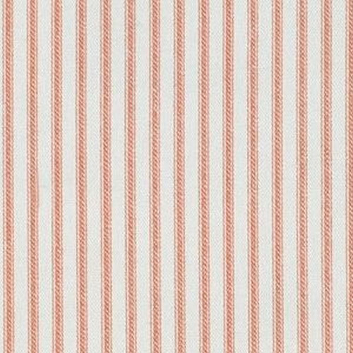 Magnolia Home Fashions BERLIN CORAL Ticking Stripe Print Upholstery And Drapery Fabric