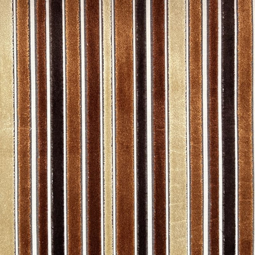 7053713 ARDSLEY SIENNA Stripe Velvet Upholstery Fabric
