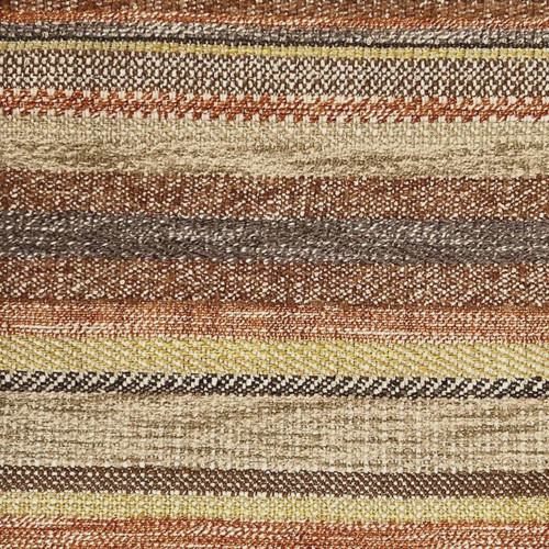 7053815 LEONARD TERRACOTTA Stripe Linen Blend Upholstery Fabric