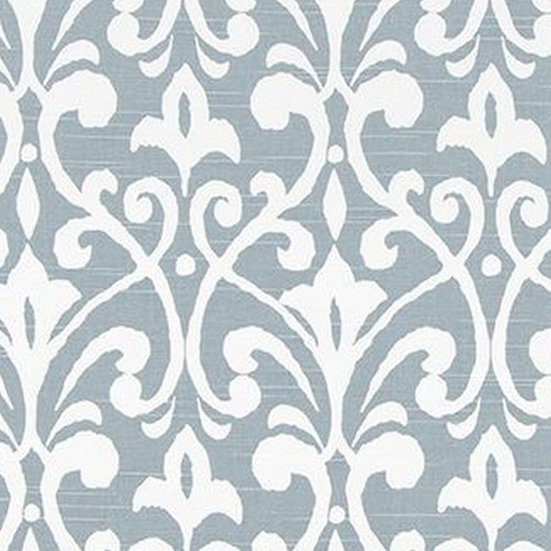 7070811 MADDOX SHY BLUE Floral Print Upholstery And Drapery Fabric