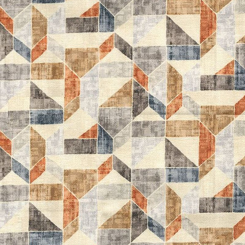 7049911 CHENEY CHAMPAGNE Geometric Print Upholstery Fabric