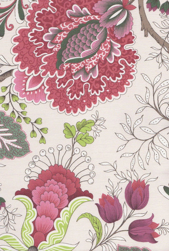 7054111 CASANDRA 25 55IN PASSION Floral Print Upholstery And Drapery Fabric