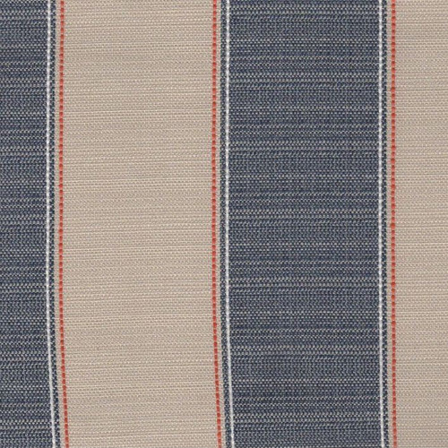 Performatex CABANA STITCH OVER SMOKE BLUE Stripe Indoor Outdoor Upholstery Fabric