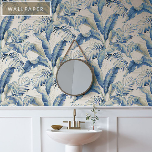 Tommy Bahama Home PALMIERS AZURE 802803WR Peel and Stick Wallpaper