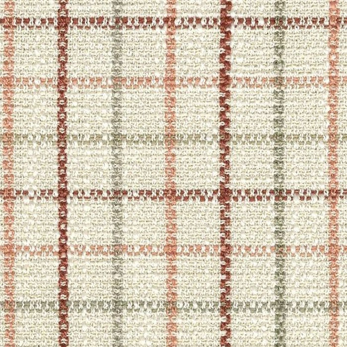 P/K Lifestyles KEEP IN CHECK CORAL 411581 Check Upholstery And Drapery Fabric