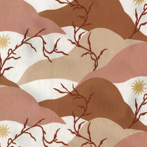 P/K Lifestyles WASHED ASHORE TERRACOTTA 140030 Southwestern Embroidered Drapery Fabric