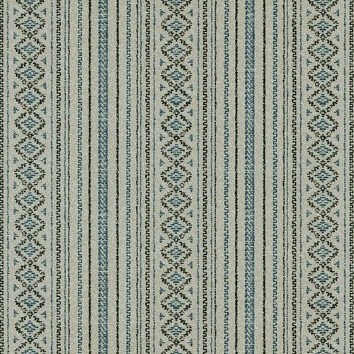 Magnolia Home Fashions BINDU NAVY Stripe Print Upholstery And Drapery Fabric