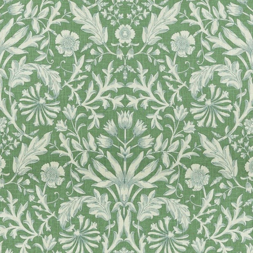 Covington FLOURISH 235 VERDURA Damask-Look Linen Blend Upholstery And Drapery Fabric